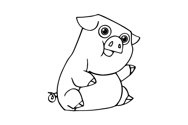 可爱的小猪简笔画图片-图7