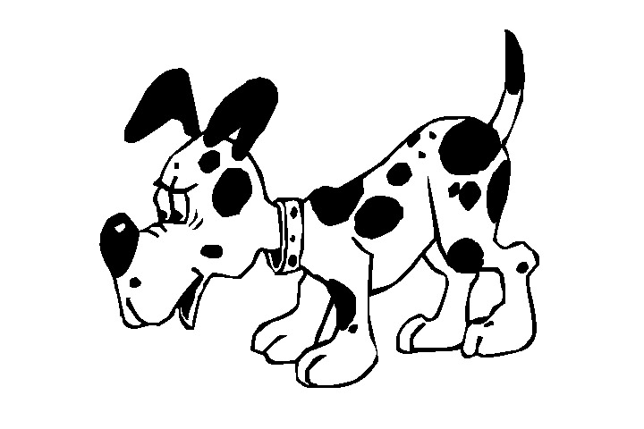斑点狗简笔画图片-图1
