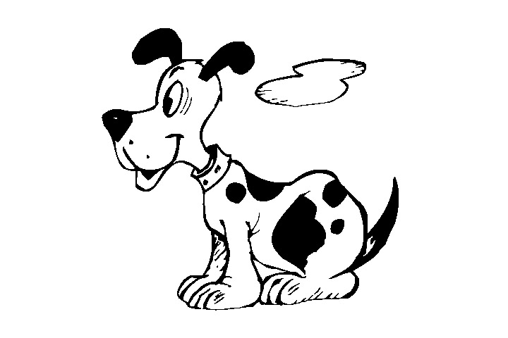 斑点狗简笔画图片-图3