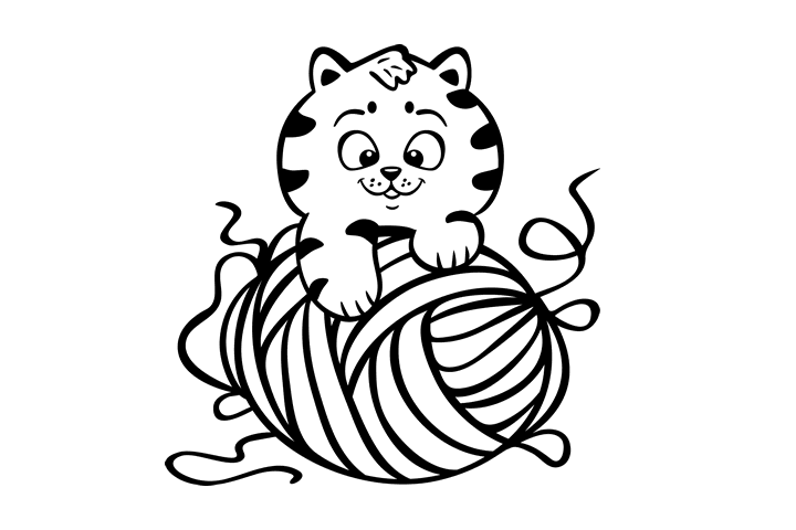 可爱的小猫简笔画图片-图1