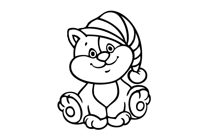 可爱的小猫简笔画图片-图4