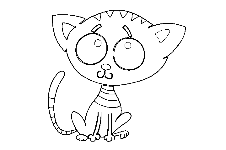 可爱的小猫简笔画图片-图6