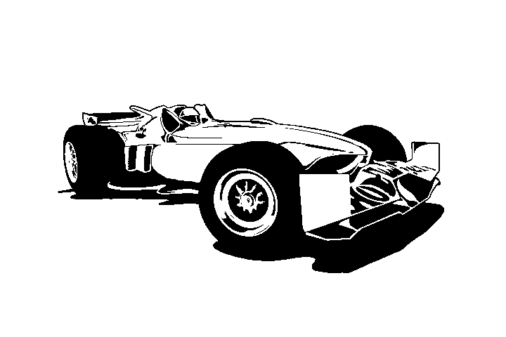 各种风火轮赛车的涂色画-图18