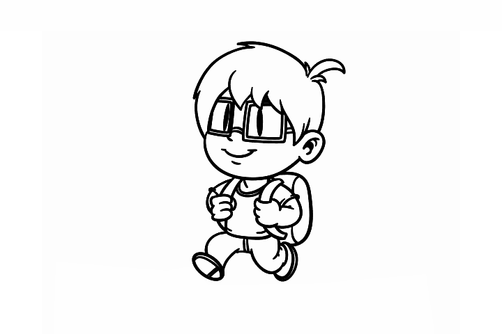 开心的小孩子简笔画图片-图2