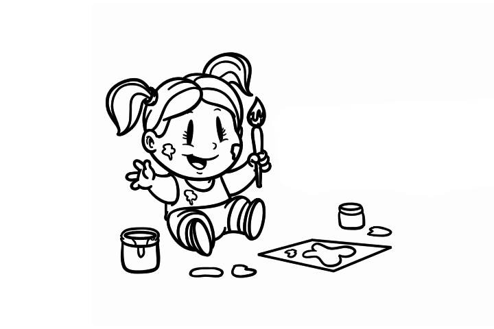 开心的小孩子简笔画图片-图4