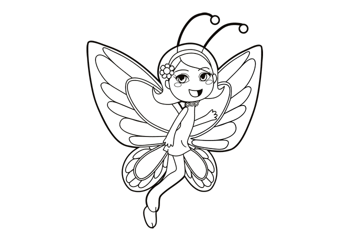 可爱的小精灵简笔画图片-图1