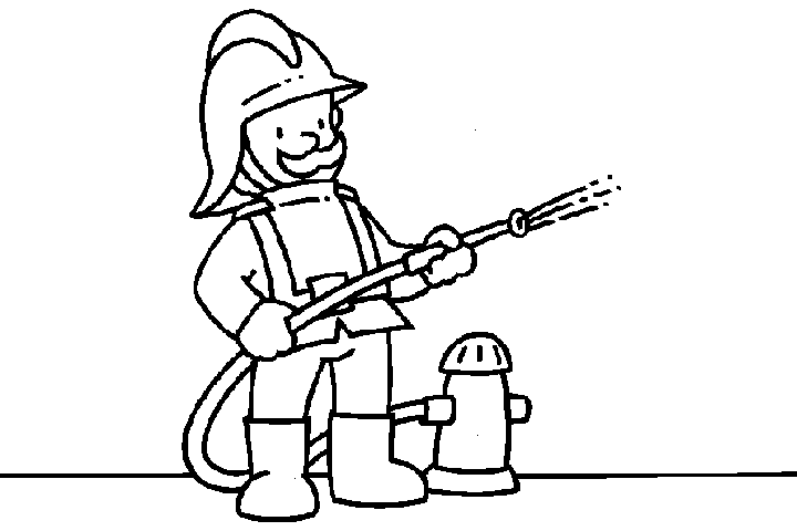 消防员简笔画图片大全-图4