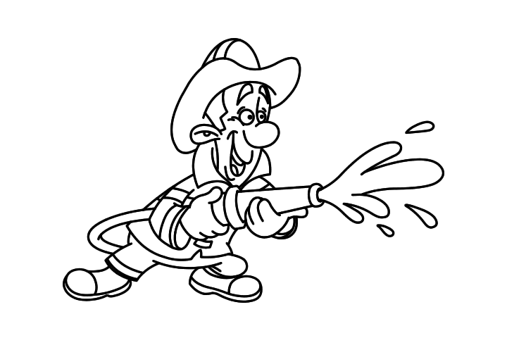 消防员简笔画图片大全-图10