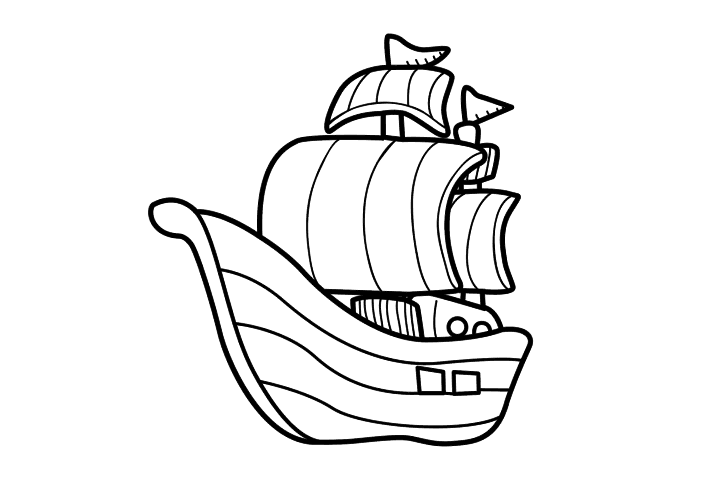海盗船的画法-图1