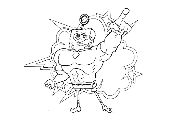 海绵宝宝简笔画图片-图1