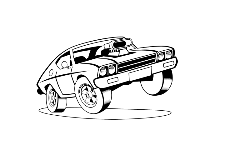 各种赛车的画法-图8