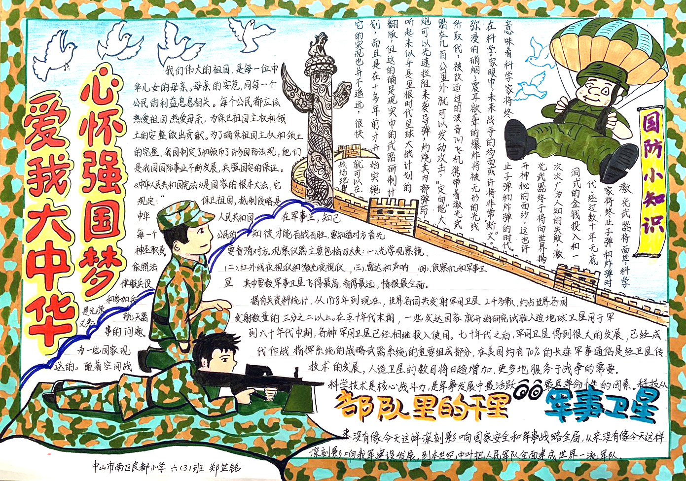 心系国防手抄报图片-图1