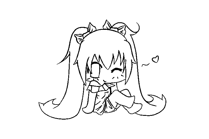 初音未来漫画线稿-图7