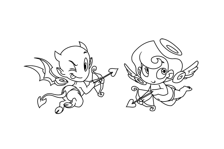 丘比特简笔画图片大全-图12