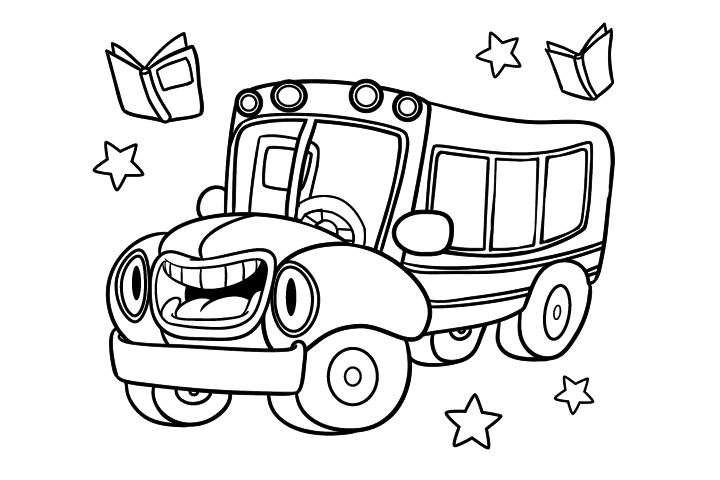 校车简笔画图片-图1