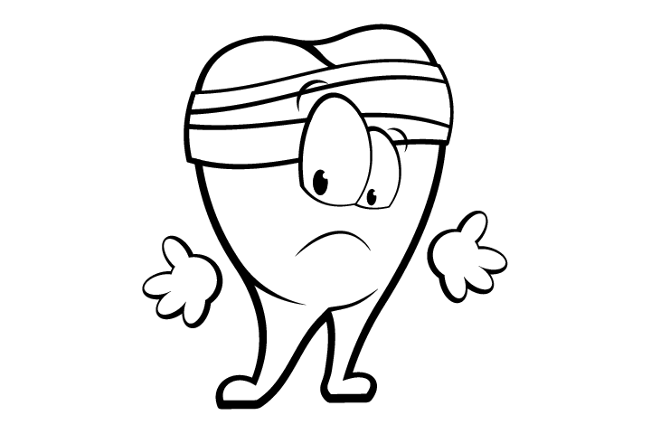 爱牙护牙，口腔健康简笔画图片-图2