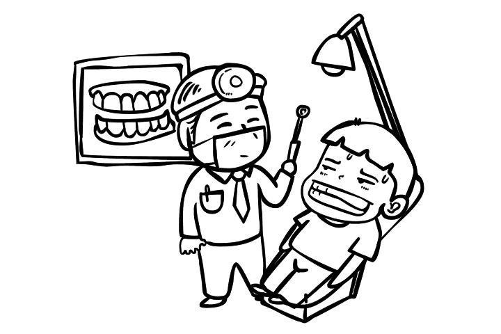 爱牙护牙，口腔健康简笔画图片-图4