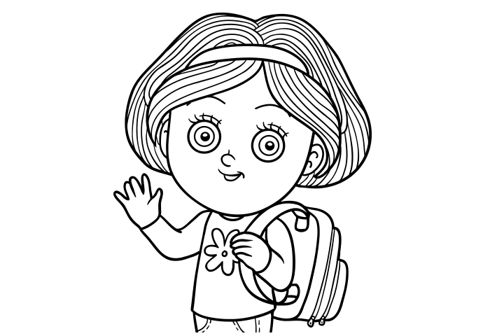 开学季简笔画图片-图1