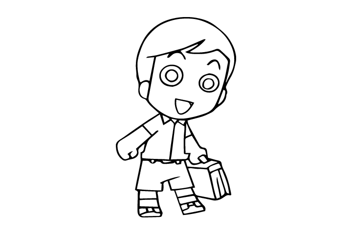 开学季简笔画图片-图6