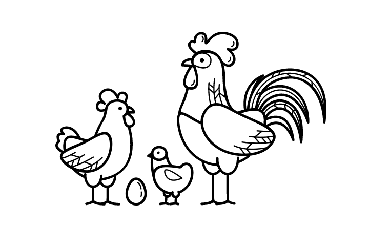 各种鸡的简笔画图片-图1