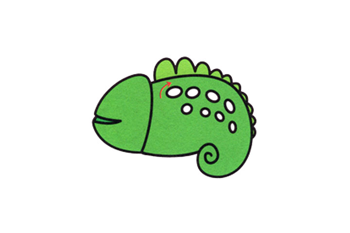 步骤4：身上画满小圈圈