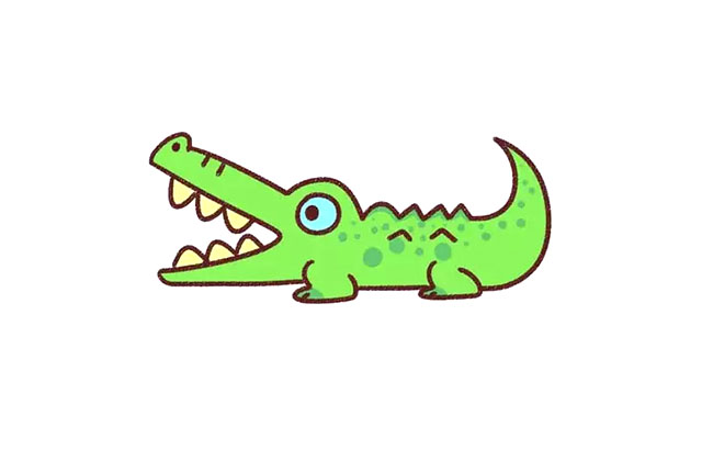 鳄鱼简笔画的画法