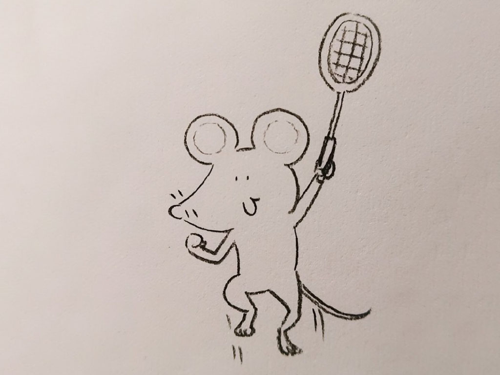 一组可爱小老鼠简笔画图片-图1