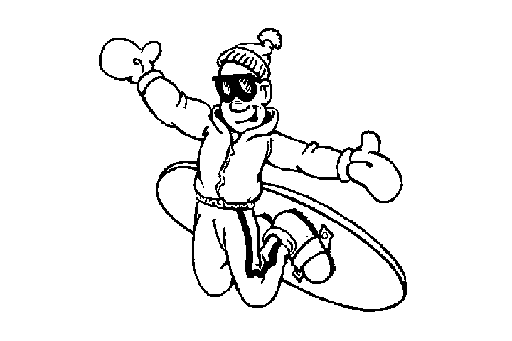 冬奥会滑雪运动简笔画图片-图2