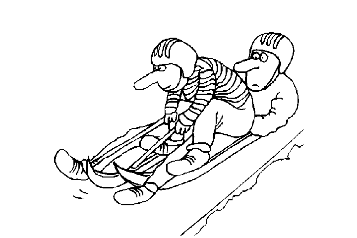 冬奥会滑雪运动简笔画图片-图5