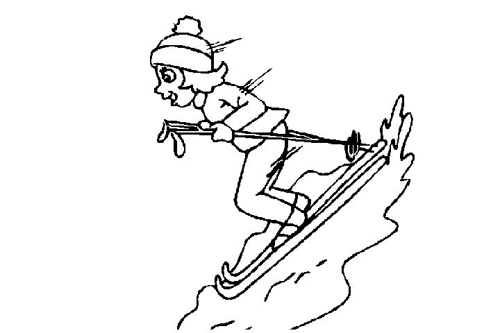 冬奥会滑雪运动简笔画图片-图7