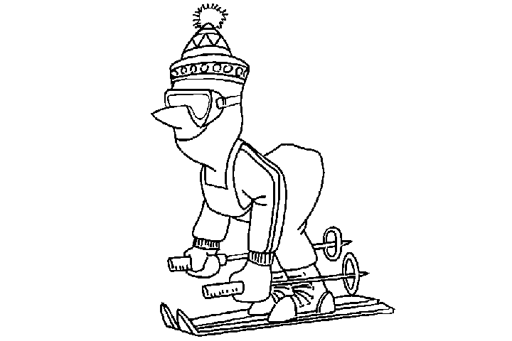 冬奥会滑雪运动简笔画图片-图8