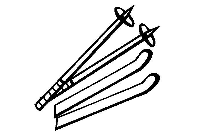 滑雪运动员用品简笔画图片-图4