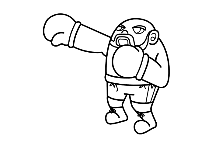 奥运拳击比赛运动员简笔画-图3