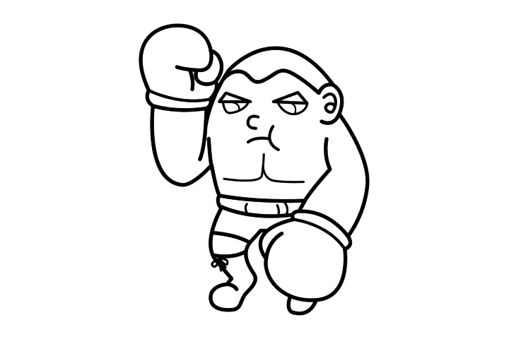 奥运拳击比赛运动员简笔画-图4