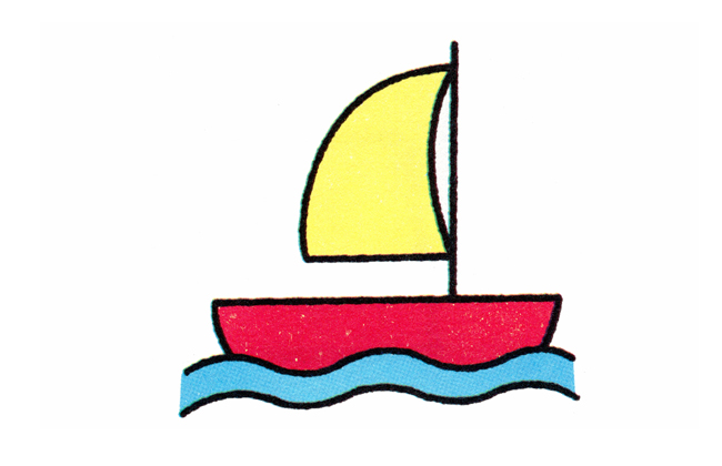 帆船简笔画怎么画