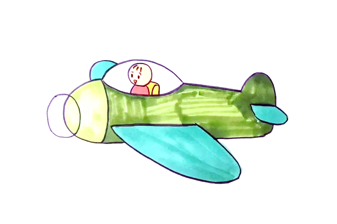 战斗机简笔画怎么画