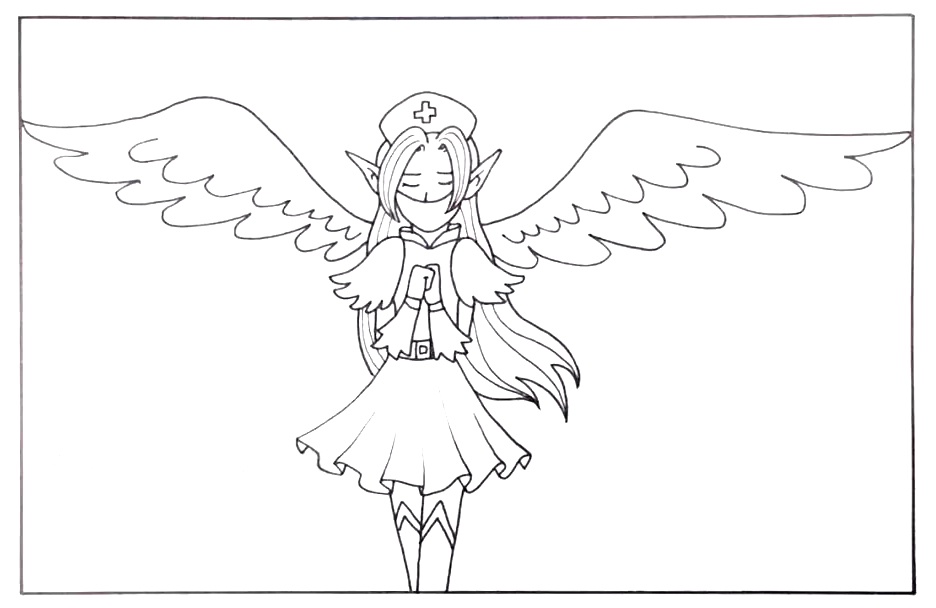 步骤3：预防冠状病毒手抄报的画法步骤3