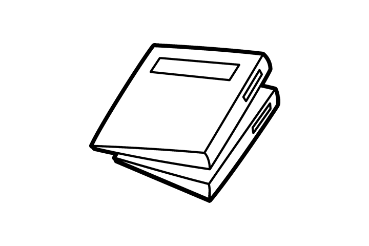 堆放的书本简笔画图片-图1