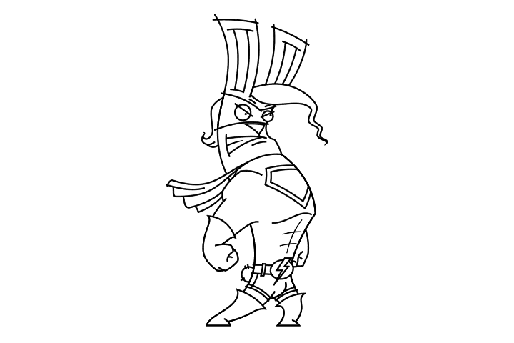 小超人简笔画图片-图4