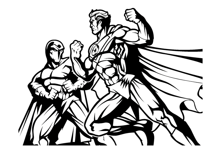 超人总动员简笔画图片-图1