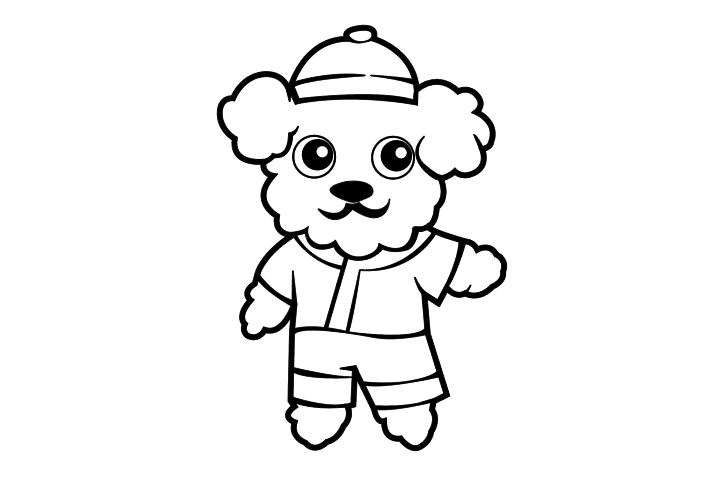 可爱的宠物狗狗简笔画-图3