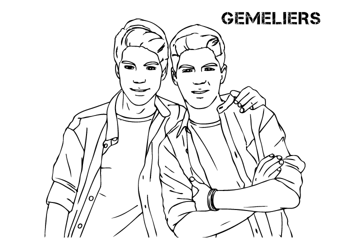 明星gemeliers的简笔画图片-图1