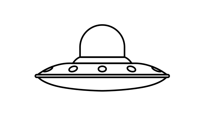 UFO-飞碟简笔画图片-图3