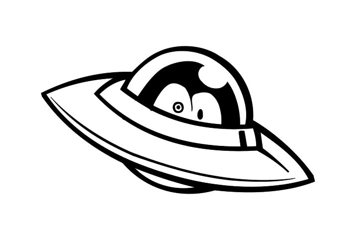 UFO-飞碟简笔画图片-图5