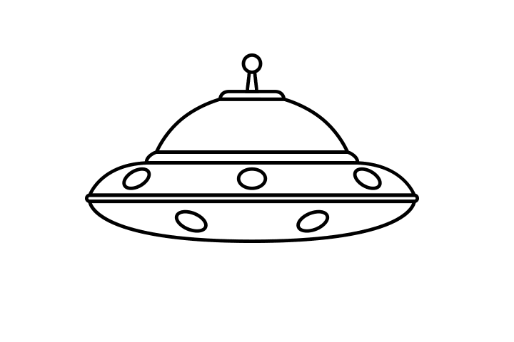 UFO-飞碟简笔画图片-图6