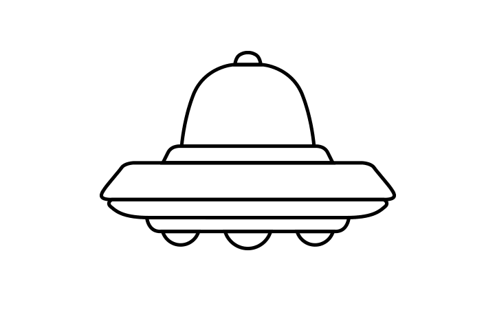 UFO-飞碟简笔画图片-图7