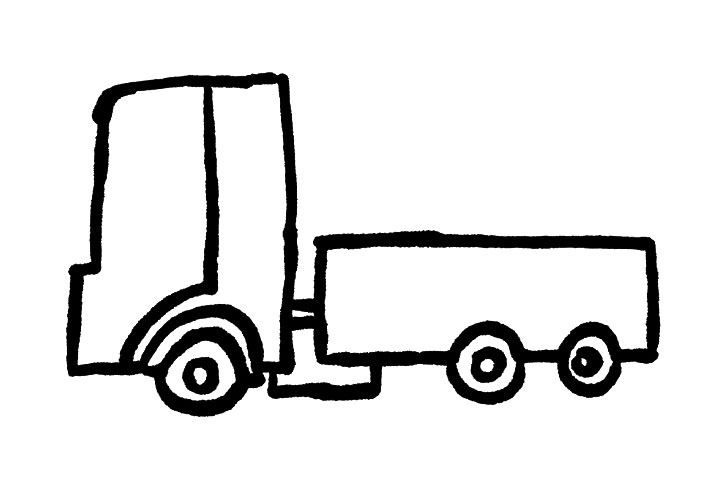 步骤5：我们给小货车画出车门吧!这样小可爱们就可以从车门处上车了呢!