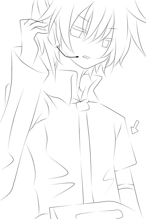 动漫男生线稿+彩色图片-图6