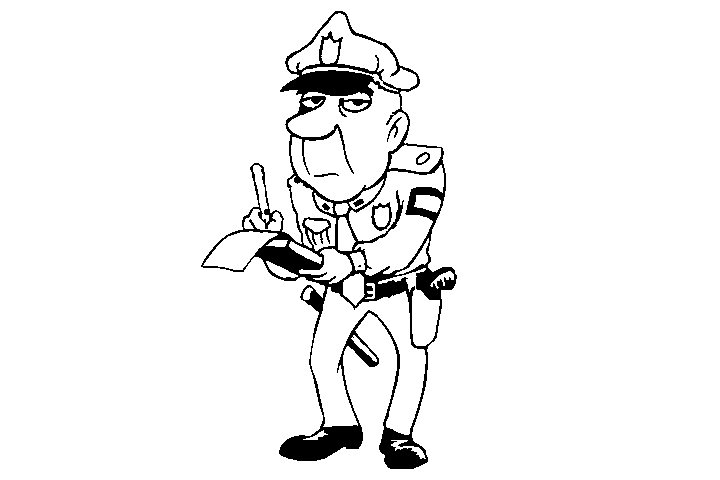 警察叔叔简笔画的画法-图7