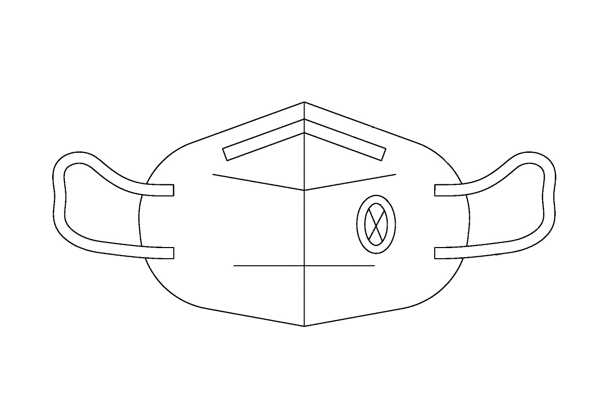 步骤5：最后画上口罩头戴就完成了。
